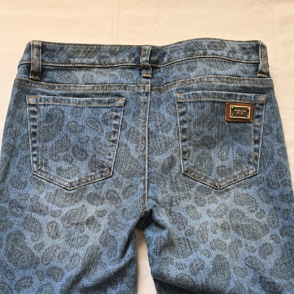Michael Kors Blue Patterned Skinny Jeans - Picture 6 of 9